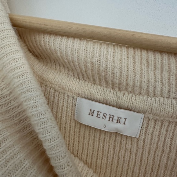 MESHKI
Katherine Off Shoulder Knit Maxi Dress - Ivory Size S - Picture 5 of 7